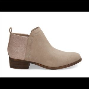 Toms Suede Glitter Bootie